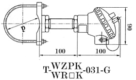 夾合式鎧裝熱電偶（阻）N-WZPK-031-G N-WR□K-031-G